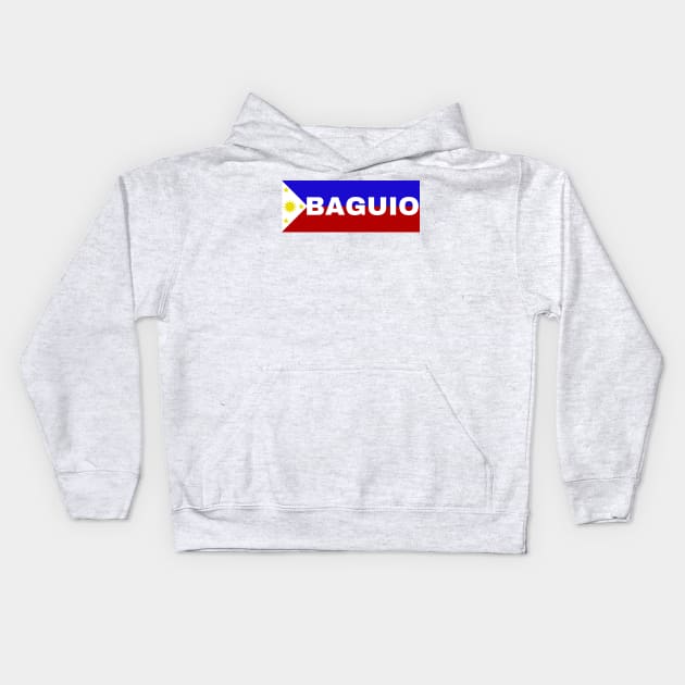 Baguio City in Philippines Flag Kids Hoodie by aybe7elf